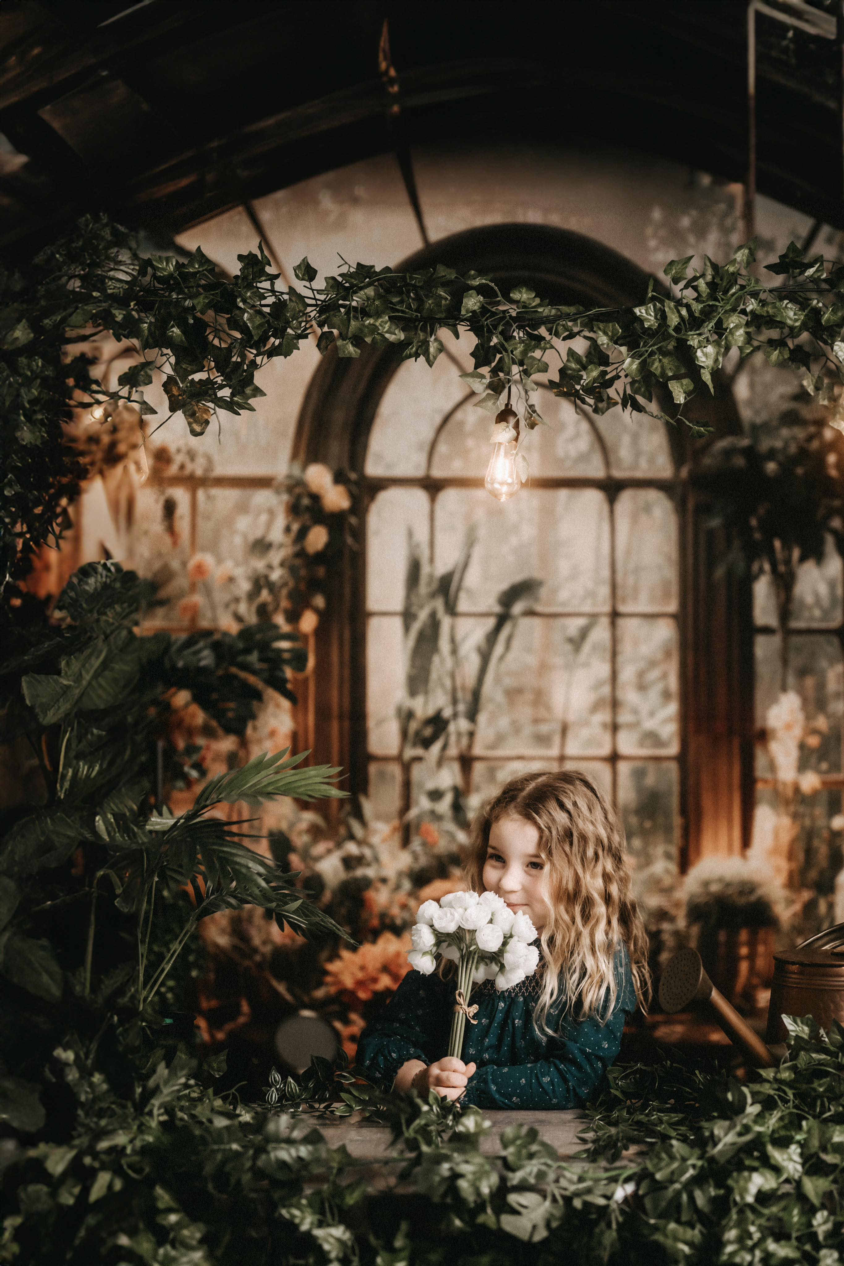 Kate Printemps Plante verte Fenêtre Chambre Toile de fond conçue par Chain Photographie - Kate Backdrop FR