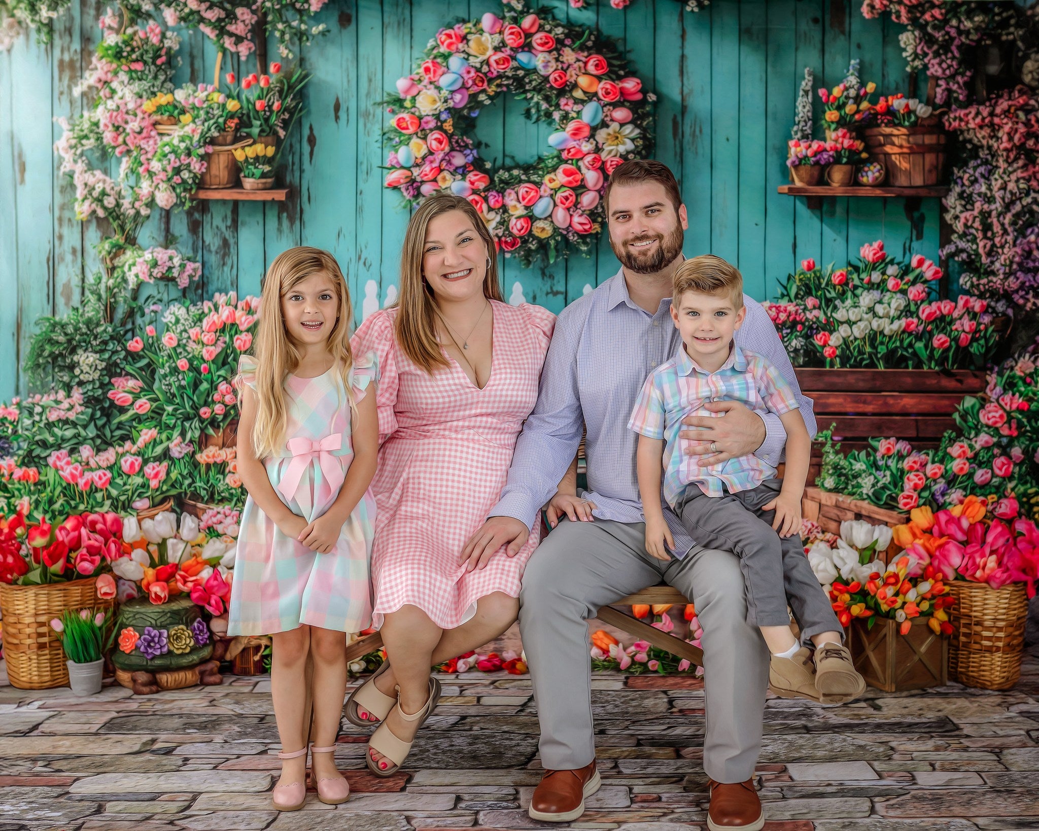 Kate Printemps Fleurs Pâques Mur en Bois Toile de fond conçue par Emetselch - Kate Backdrop FR