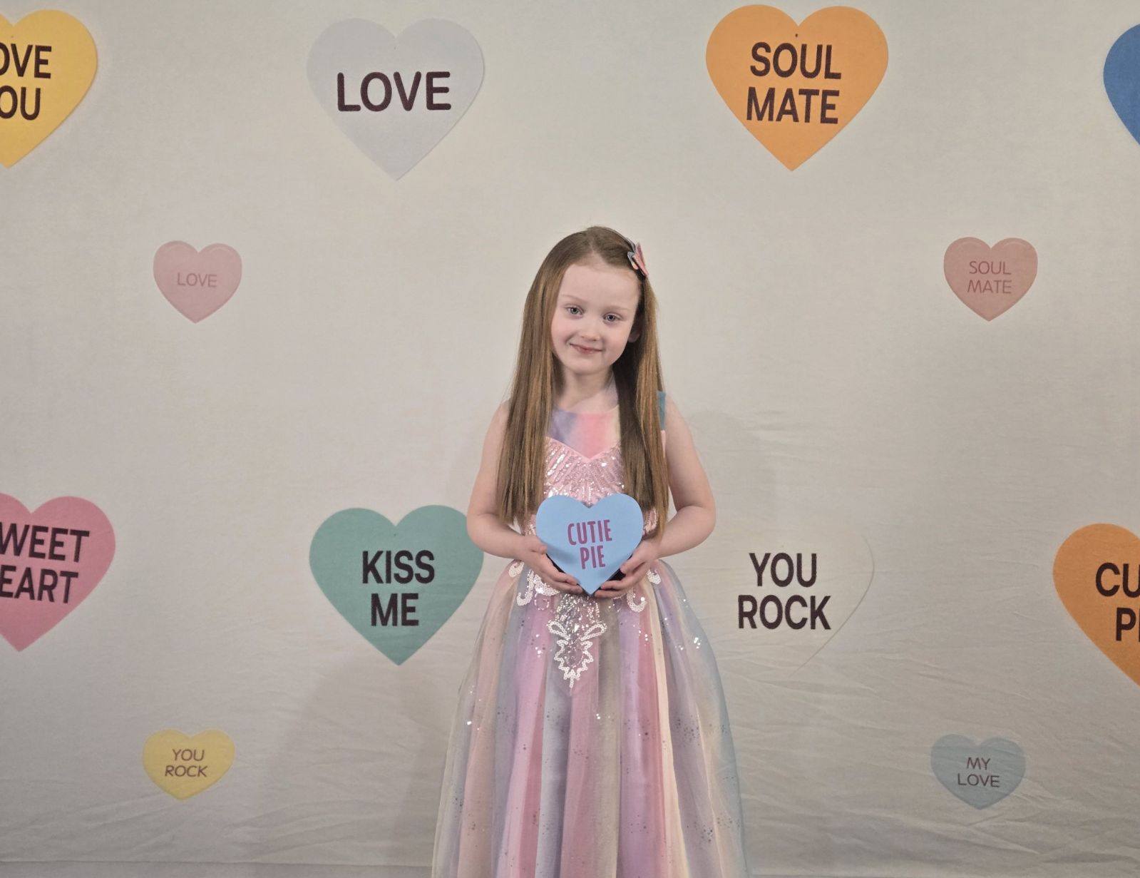 Kate Saint-Valentin Conversation Cœurs Toile de fond conçu par Erin Larkins - Kate Backdrop FR