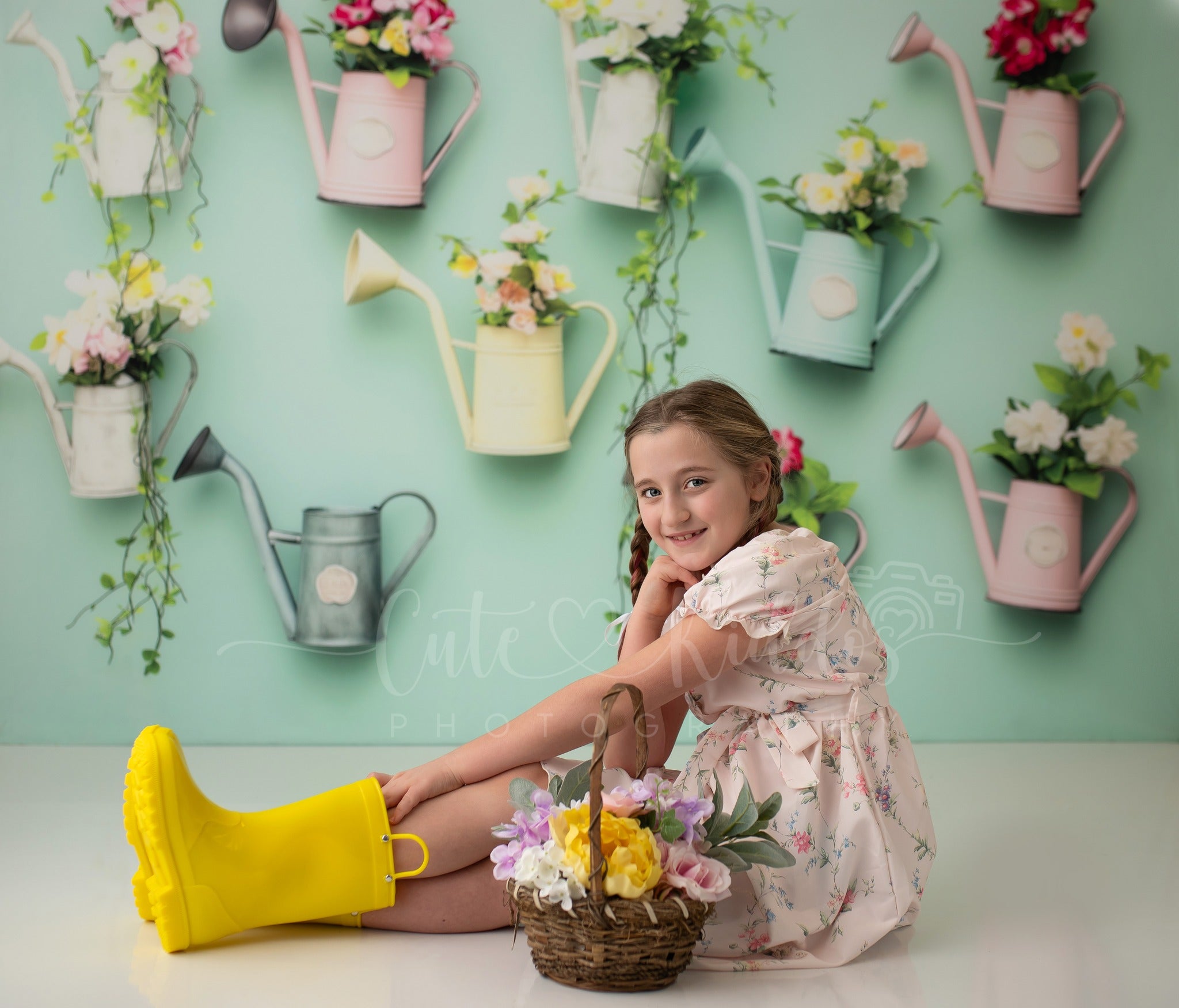 Kate Printemps Outils de Jardinage Toile de fond conçue par Patty Roberts - Kate Backdrop FR