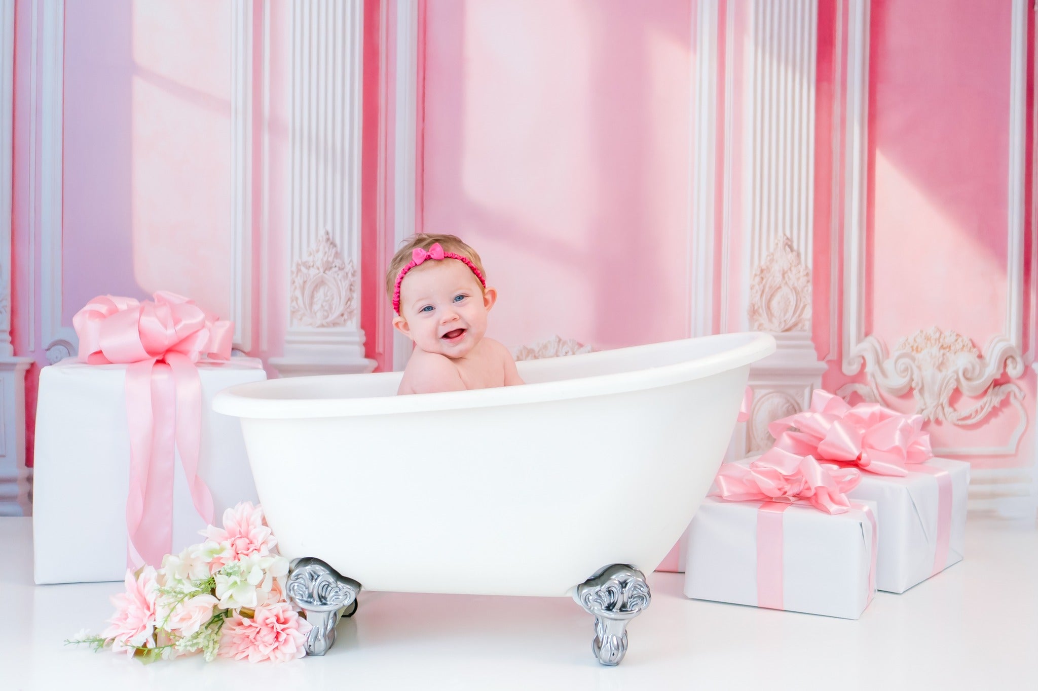 Kate Élégant Rose Mur Vintage Soleil Toile de fond conçue par Emetselch