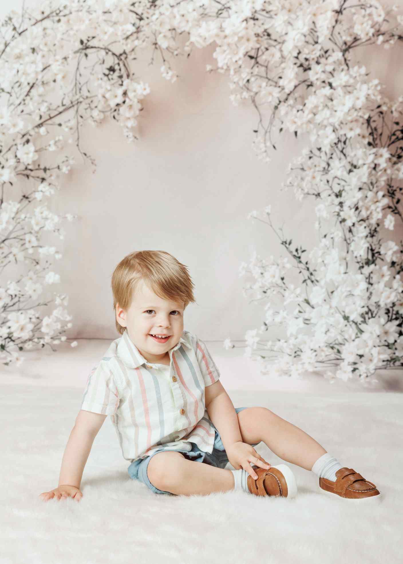 Kate Fleur Arche Élégant Blanc Toile de fond en Laine conçue par Chain Photographie - Kate Backdrop FR