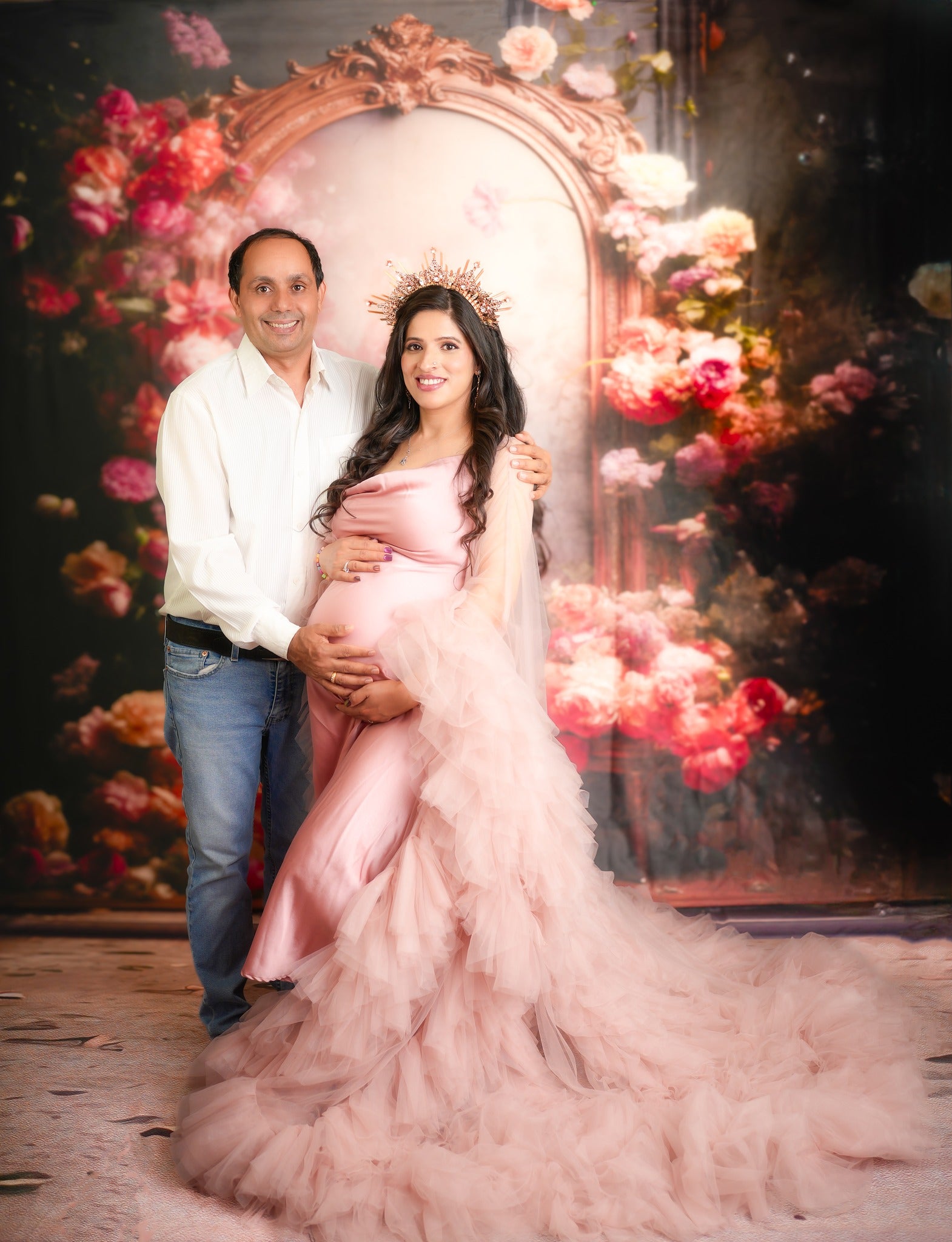 Kate Rose Floral Miroir Fête des mères Toile de fond conçue par Chain Photographie - Kate Backdrop FR