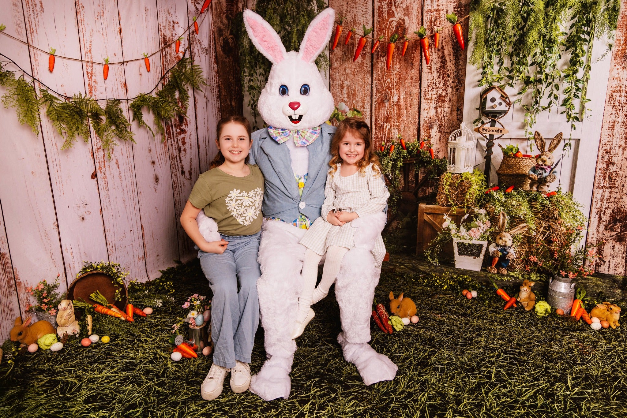 Kate Printemps Pâques Grange Lapin Toile de fond conçue par Emetselch - Kate Backdrop FR