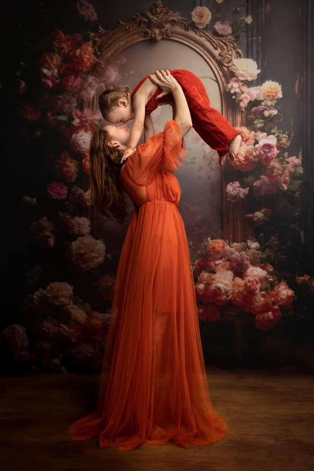 Kate Rose Floral Miroir Fête des mères Toile de fond conçue par Chain Photographie - Kate Backdrop FR