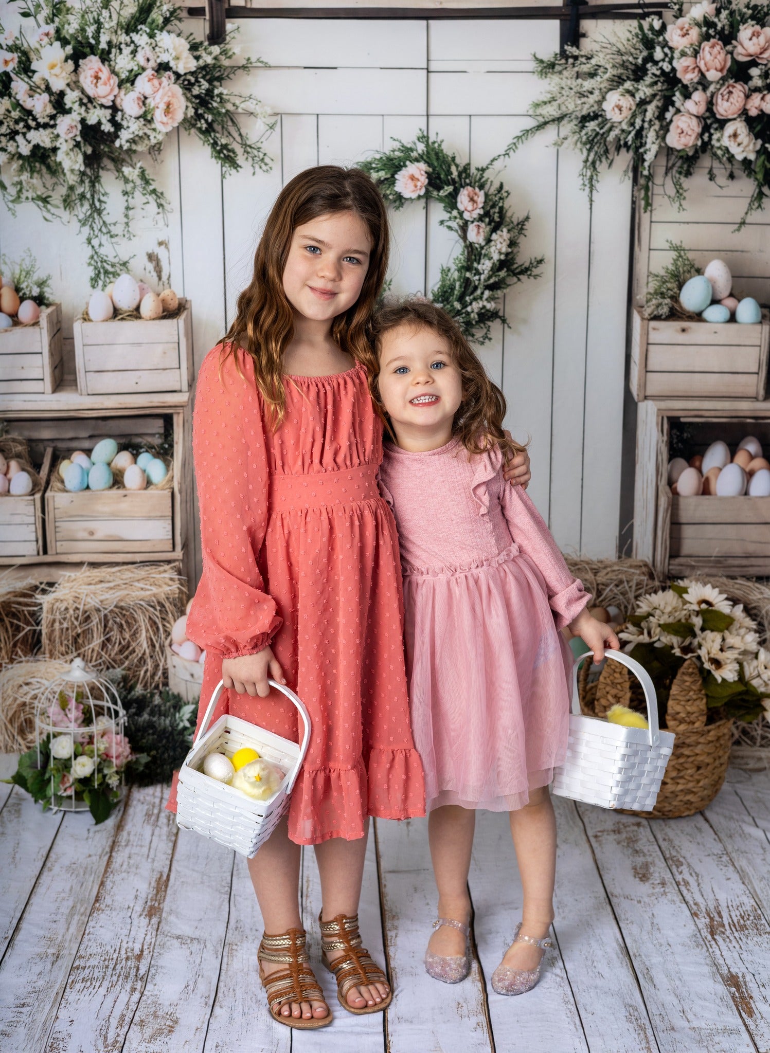Kate Pâques Floral Œufs Ferme Porte Toile de fond conçue par Emetselch - Kate Backdrop FR