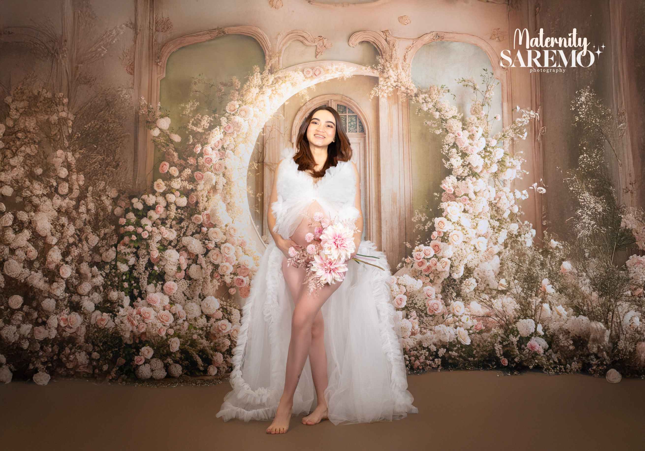 Kate Fête des mères Lune Fleurs Mariage Rétro Toile de fond conçue par Emetselch - Kate Backdrop FR