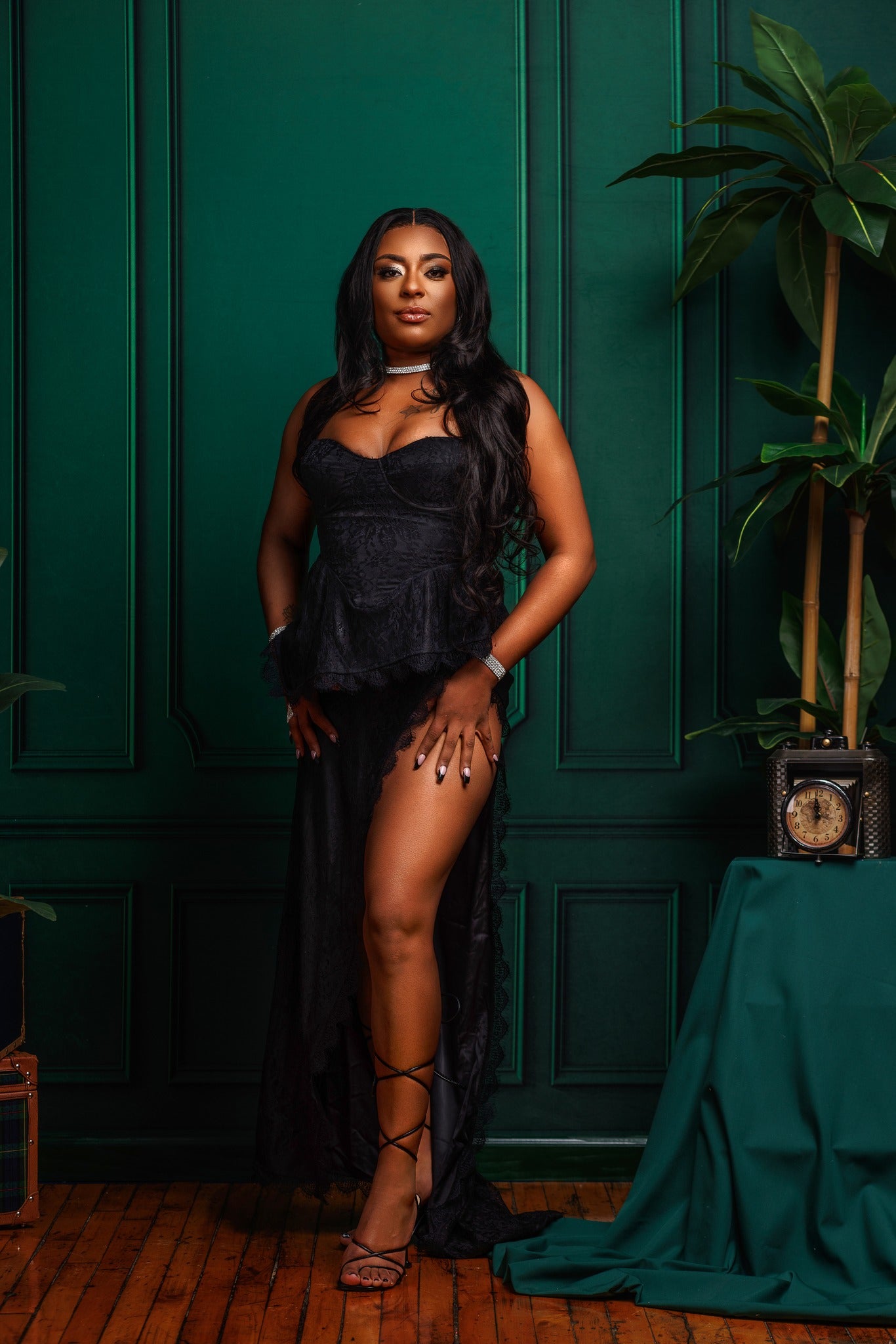 Offres Éclair #4 Kate Noël Vert Mur Vintage Toile de fond pour la photographie - Kate Backdrop FR