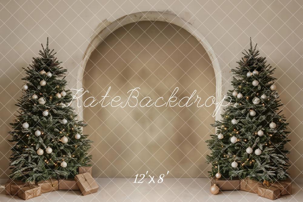 Kate Noël Sapins Arche Beige Toile de fond en Laine conçue par Emetselch