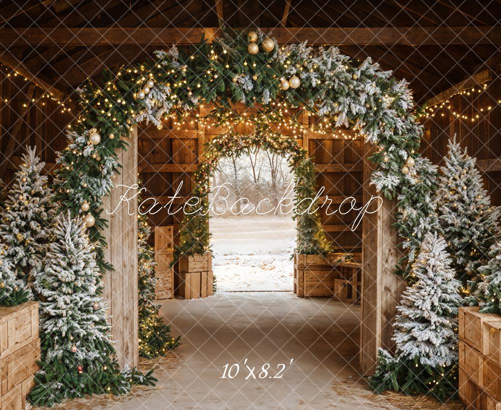 Kate Noël Arche Lumière Sapins Porte Toile de fond conçue par Emetselch