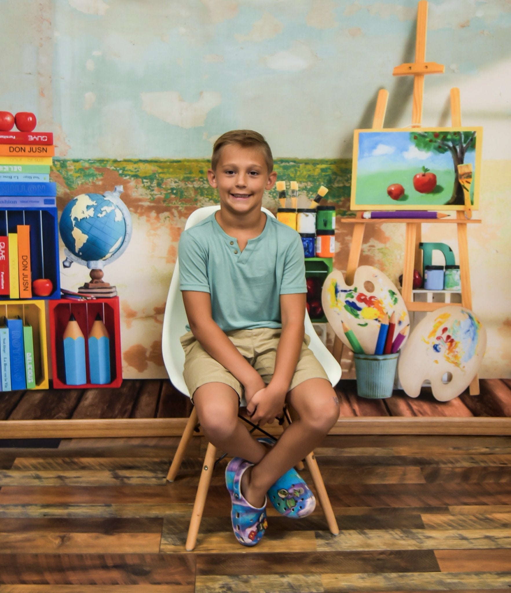 Kate Retour à l'école Artiste Rétro Toile de fond conçu par Emetselch - Kate Backdrop FR