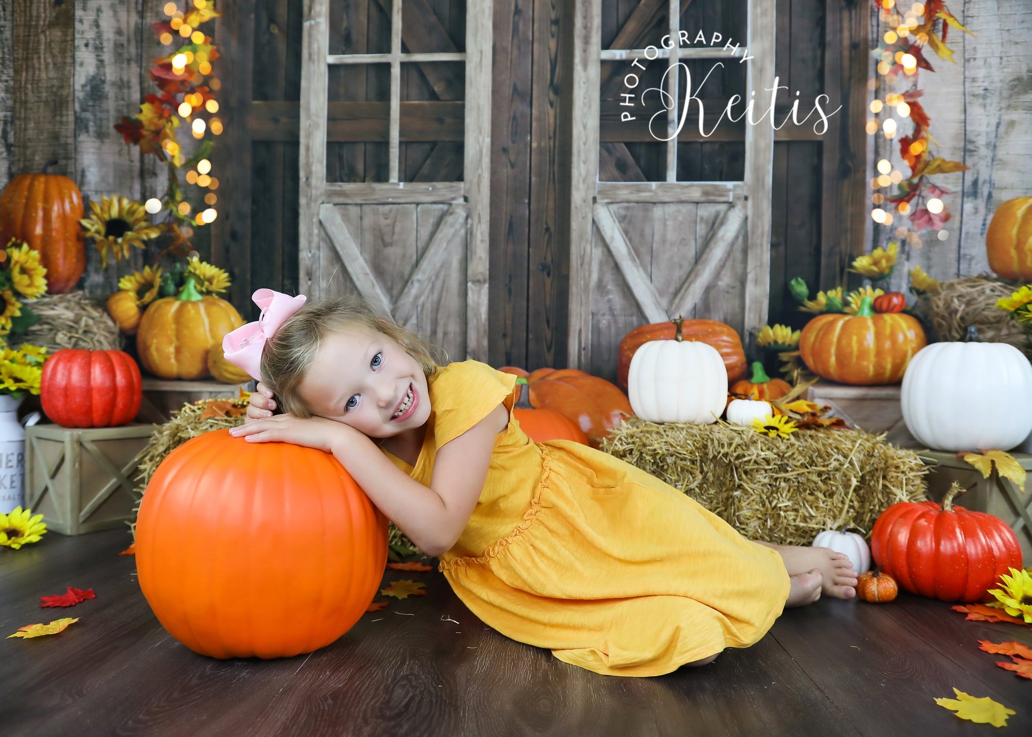 Kate Porte de grange Citrouille Automne Toile de fond conçue par Emetselch - Kate Backdrop FR