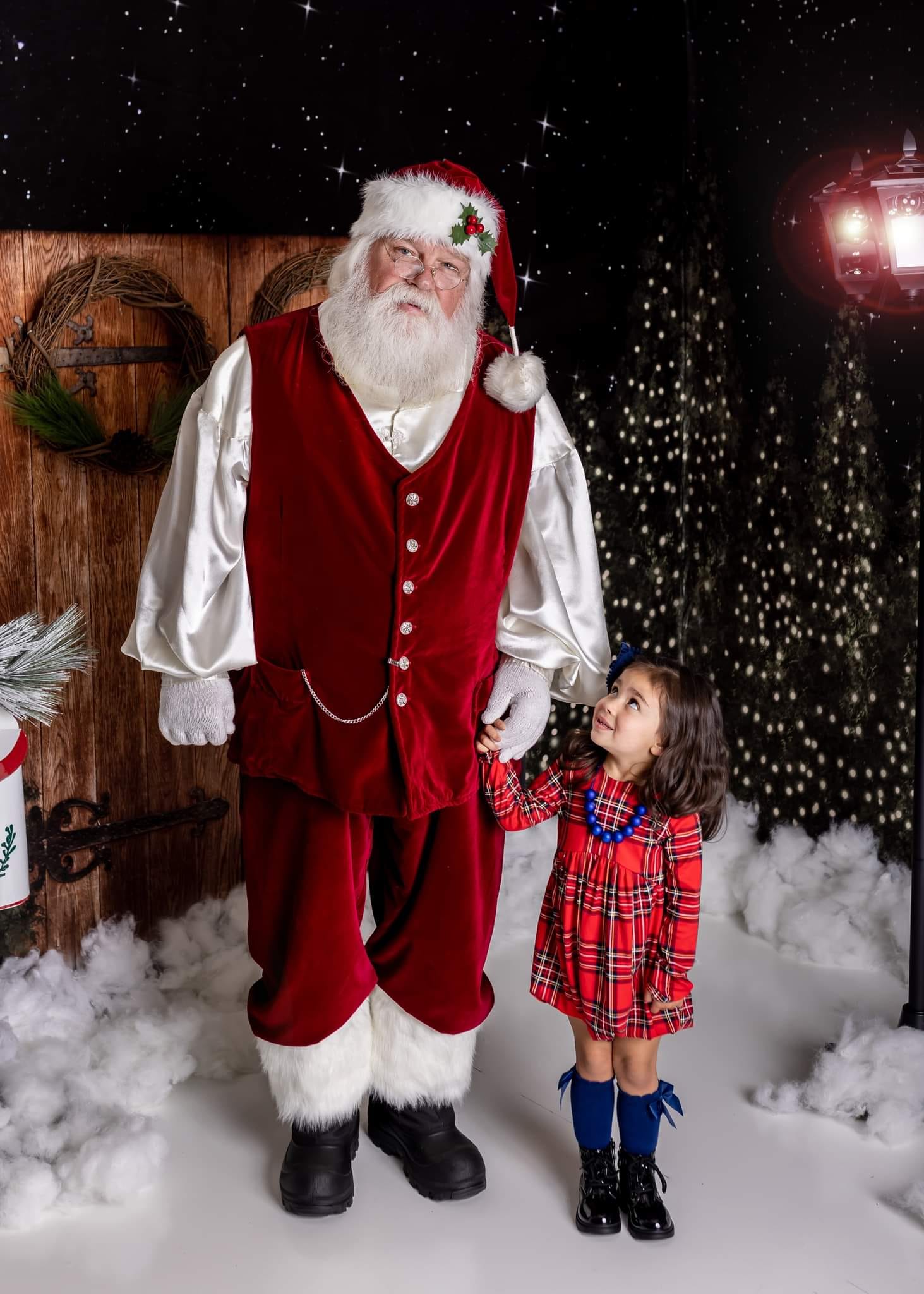 Kate Neige Arbres Noël Porte Nuit Ensemble de chambre (8pix8pi&10pix8pi&8pix10pi) - Kate Backdrop FR