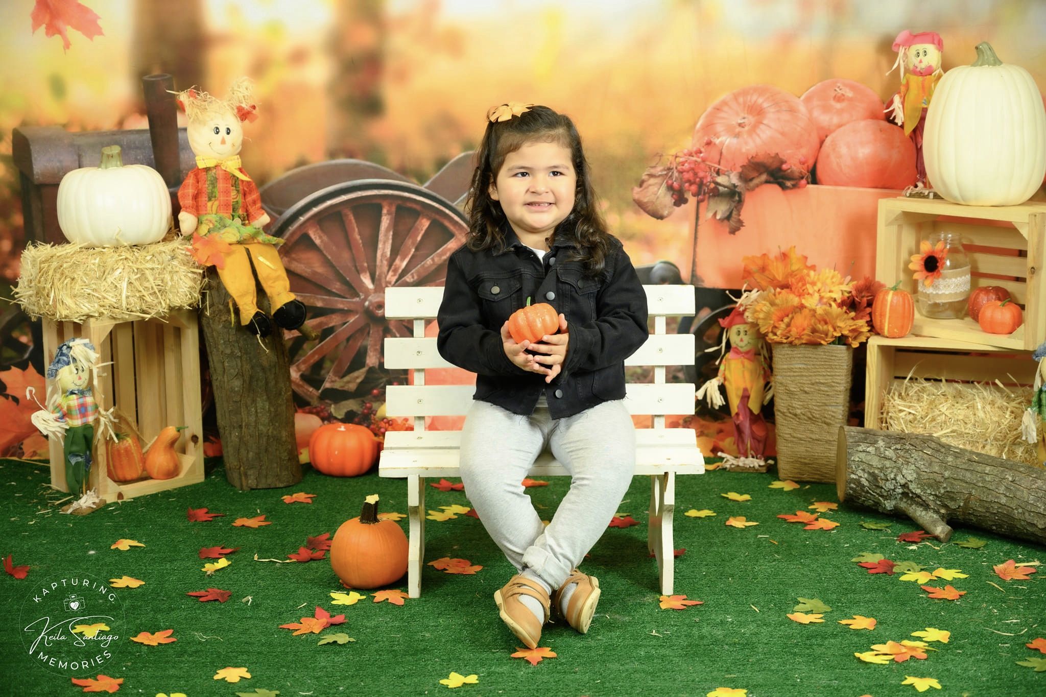 Kate Halloween Automne Citrouille Voiture Toile de fond pour la photographie - Kate Backdrop FR