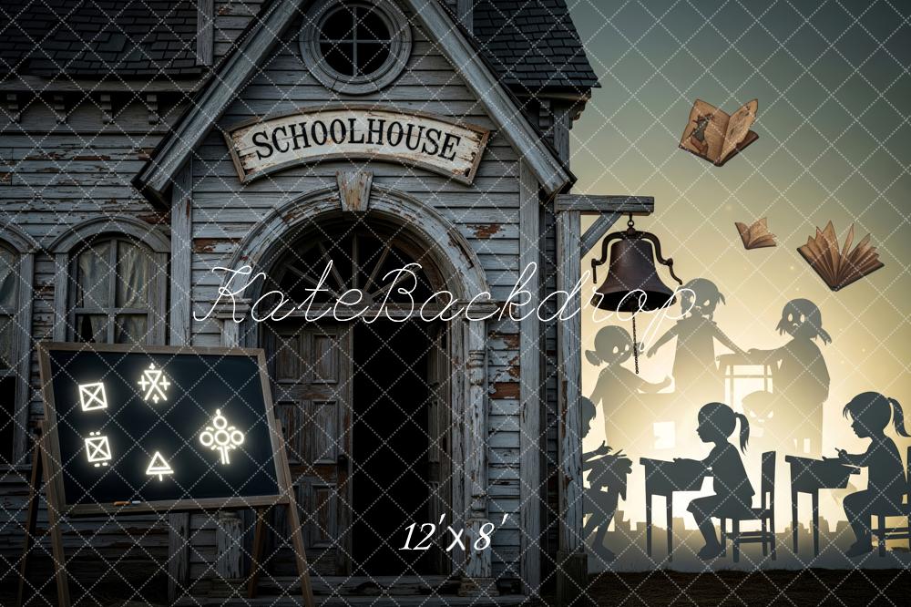 Kate Halloween École Silhouettes Livres Toile de fond conçue par Patty Roberts