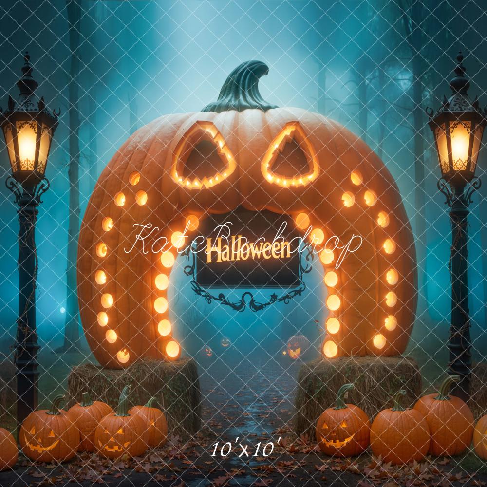 Kate Halloween Citrouille Arche Lampadaires Toile de fond conçue par Emetselch - Kate Backdrop FR