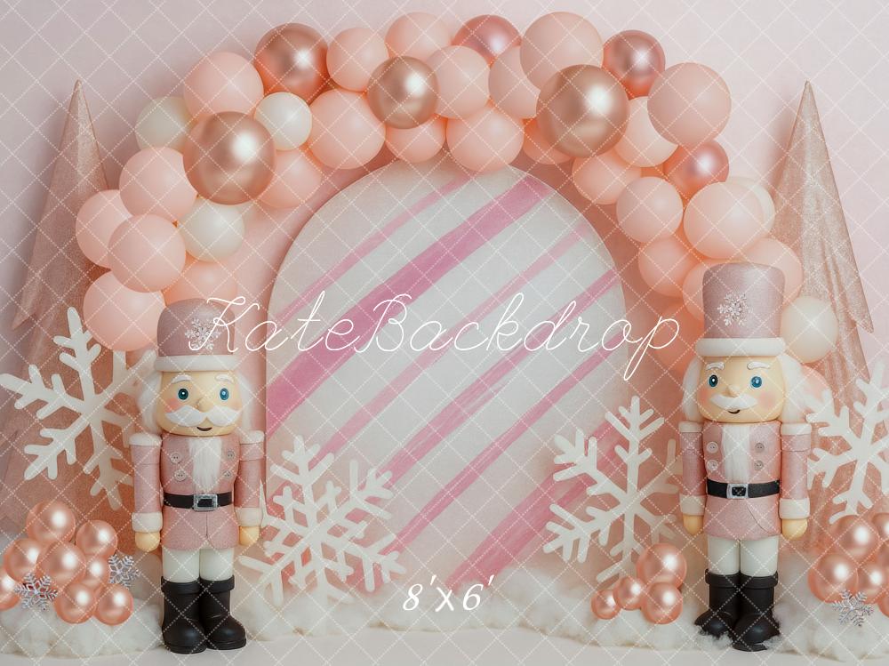 Kate Noël Casse-noisette Arche Ballons Neige Toile de fond conçue par Mini MakeBelieve - Kate Backdrop FR