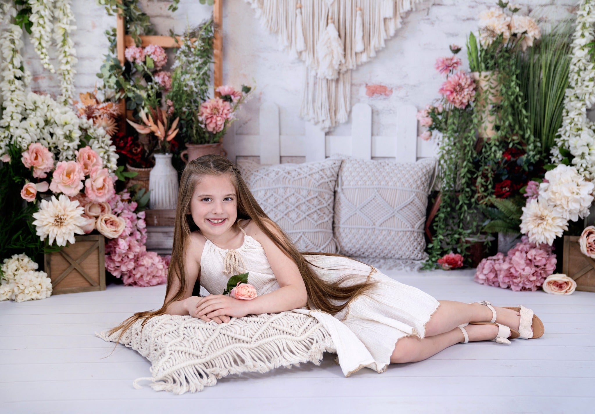 Kate Fleurs Boho Printemps Fête des mères Toile de fond conçue par Emetselch - Kate Backdrop FR