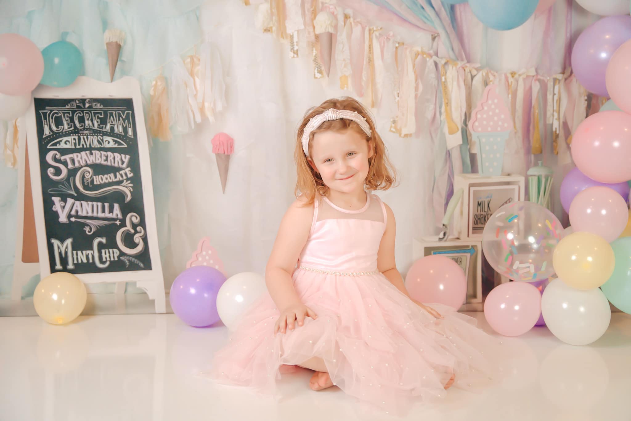 Kate Fête Crème glacée Pastel Enfant Toile de fond conçue par Mandy Ringe - Kate Backdrop FR