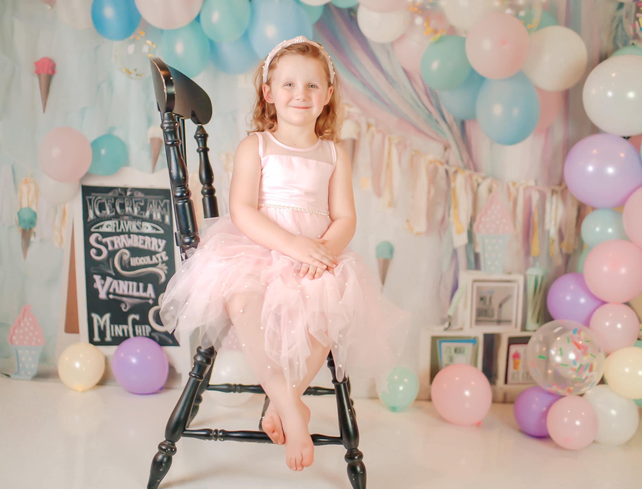 Kate Fête Crème glacée Pastel Enfant Toile de fond conçue par Mandy Ringe - Kate Backdrop FR