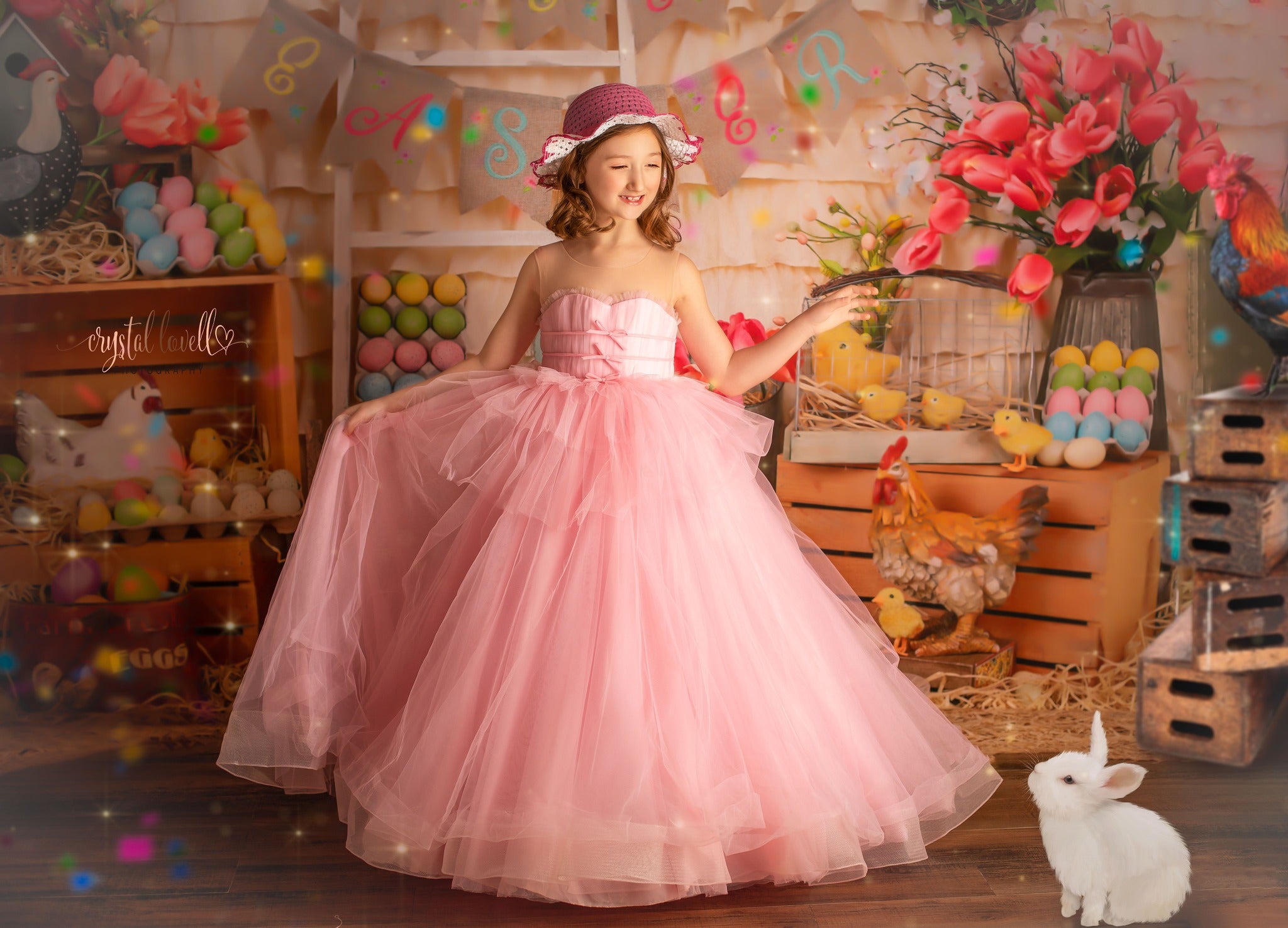 Kate Oeufs colorés Joyeuses Pâques Toile de fond pour la photographie - Kate Backdrop FR