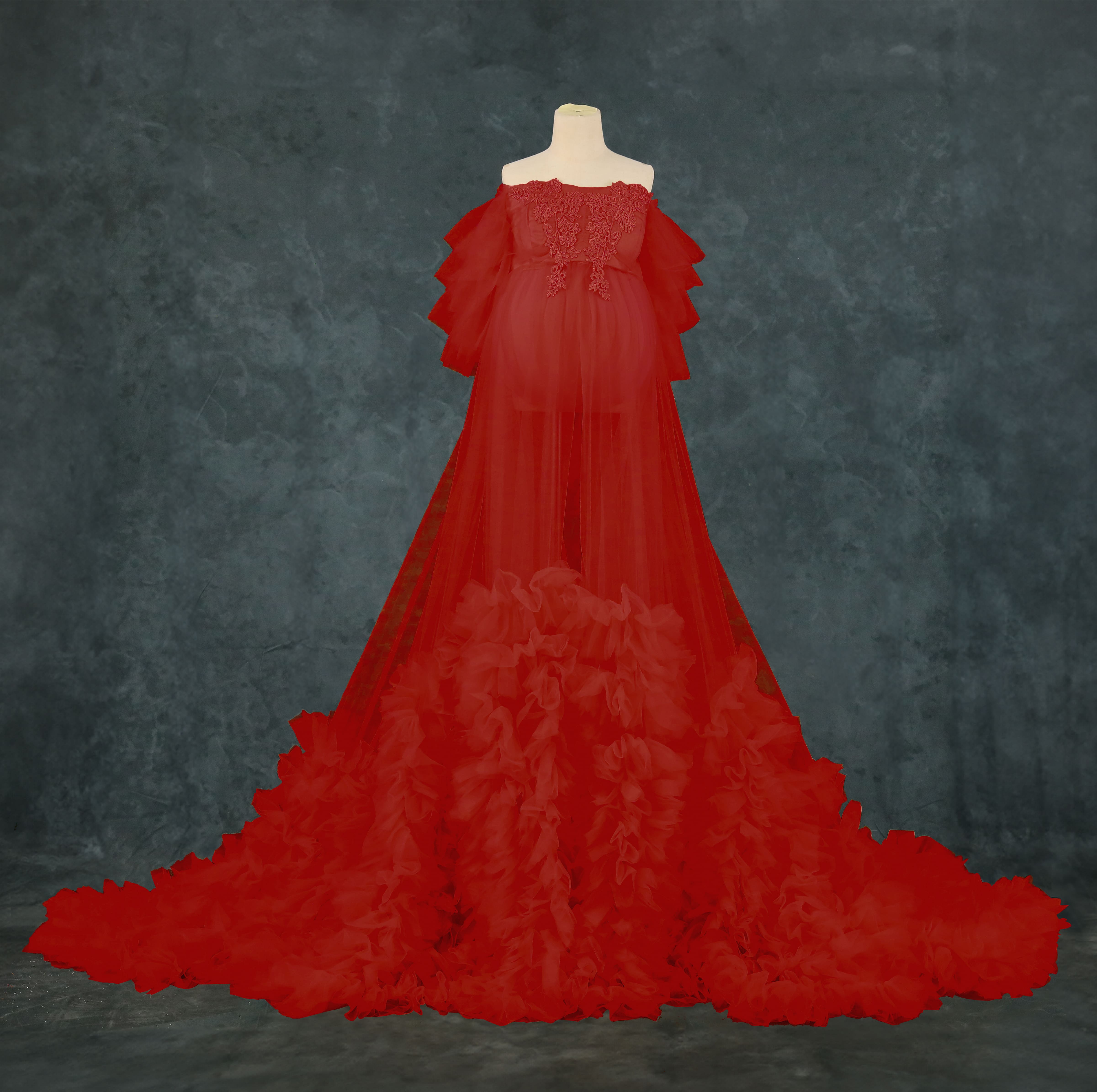 Kate Sans bretelles Maille Longue Robe de Grossesse pour Séance Photo - Kate Backdrop FR