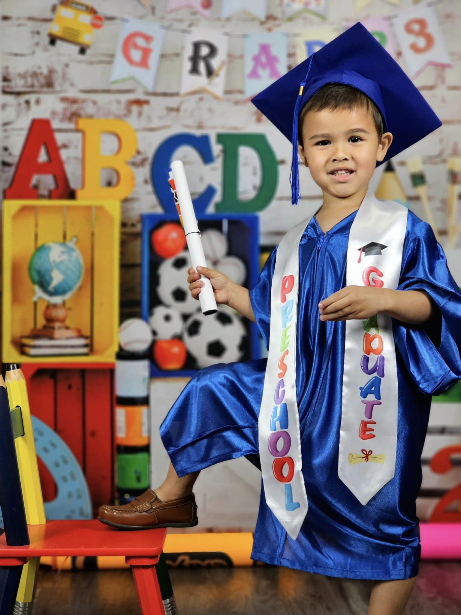 Kate Retour à l'école Enfants Mur de briques Toile de fond conçu par Emetselch - Kate Backdrop FR