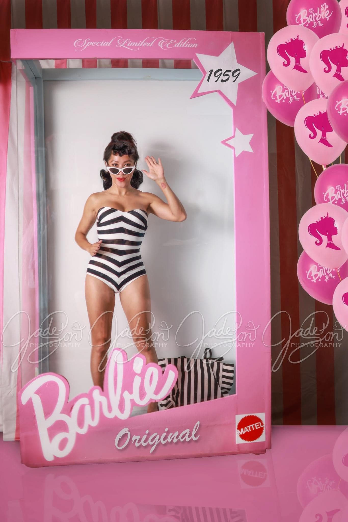 Kate Rayures roses et blanches Toile de fond pour la photographie - Kate Backdrop FR