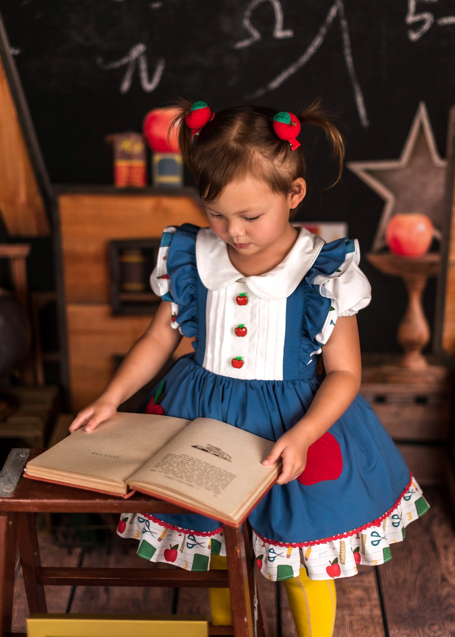 Kate Retour à l'école Tableau noir ABC Toile de fond conçu par Emetselch - Kate Backdrop FR