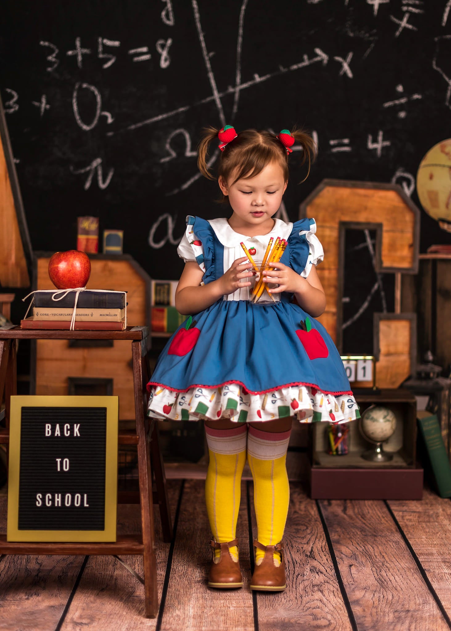 Kate Retour à l'école Tableau noir ABC Toile de fond conçu par Emetselch