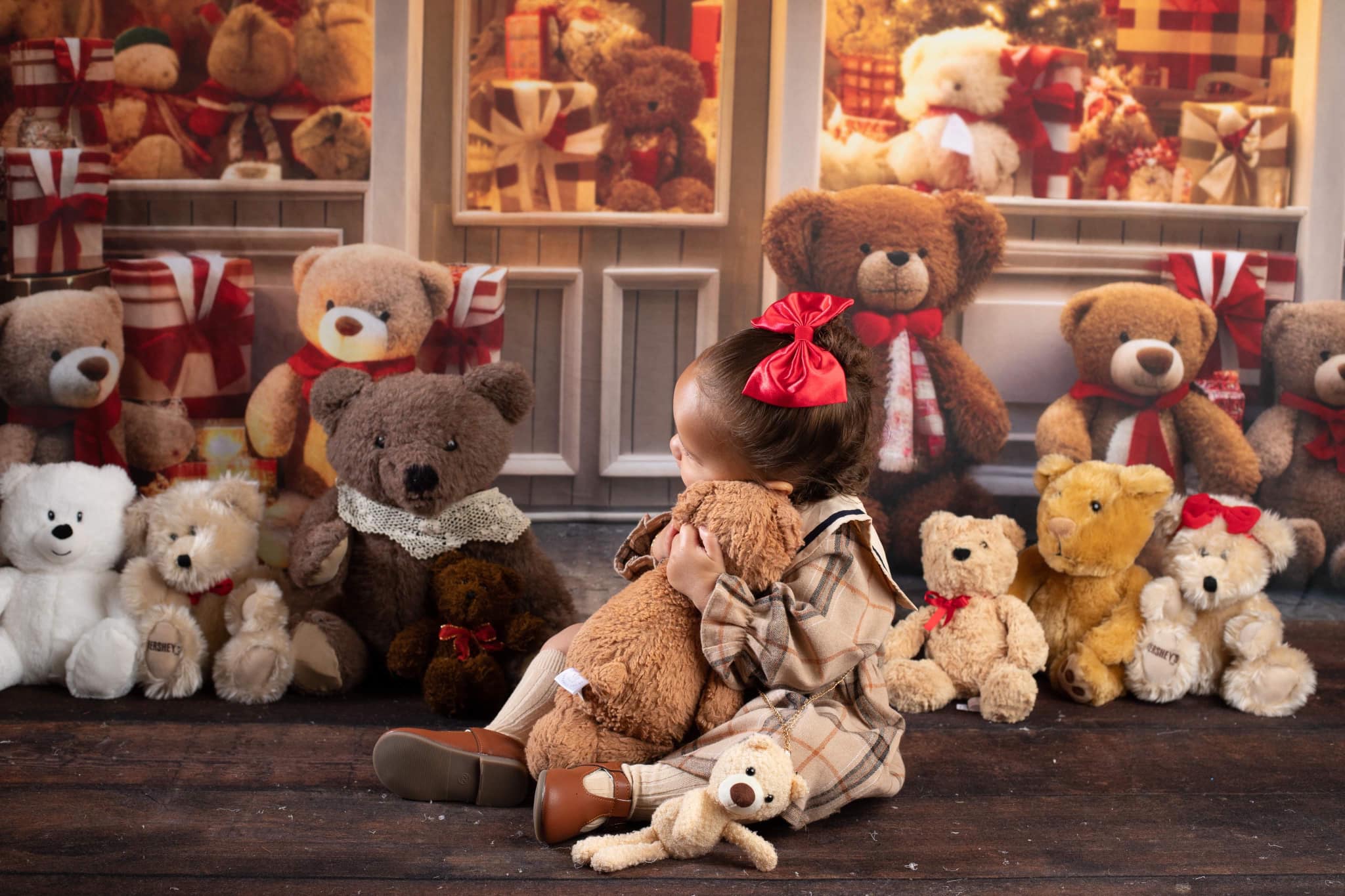 Kate Noël Ours en peluche Boutique Toile de fond Conçu par Chain Photographie - Kate Backdrop FR