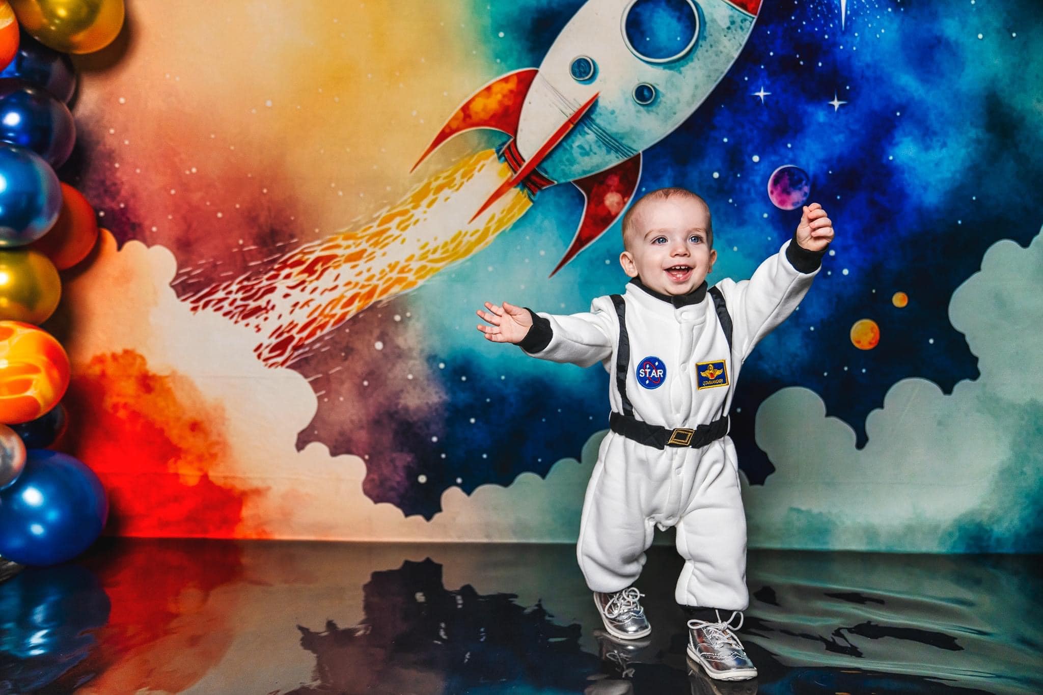 Kate Mission spatiale Garçon Toile de fond Conçu par Patty Robert - Kate Backdrop FR