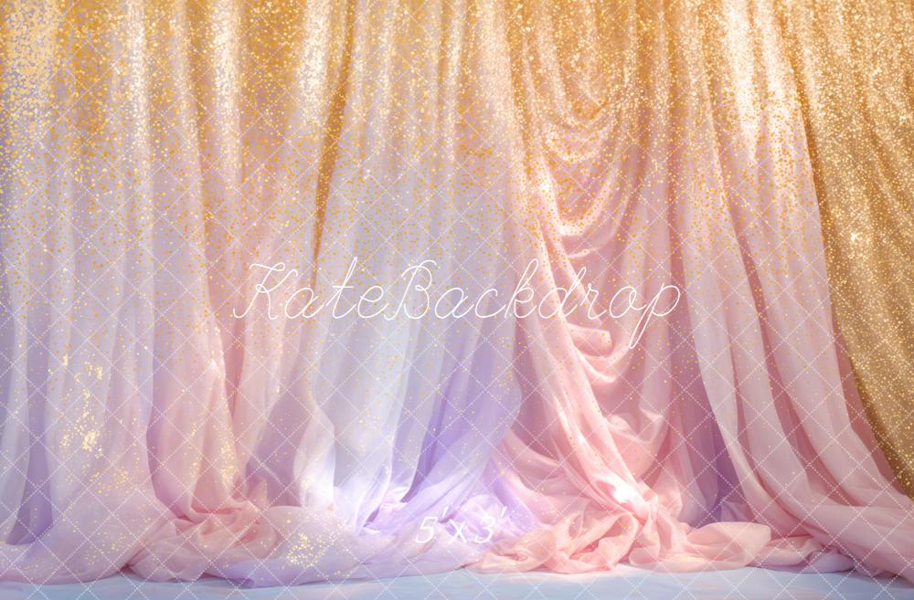 Kate Rideau Paillettes Or Rose Toile de fond conçue par Emetselch - Kate Backdrop FR