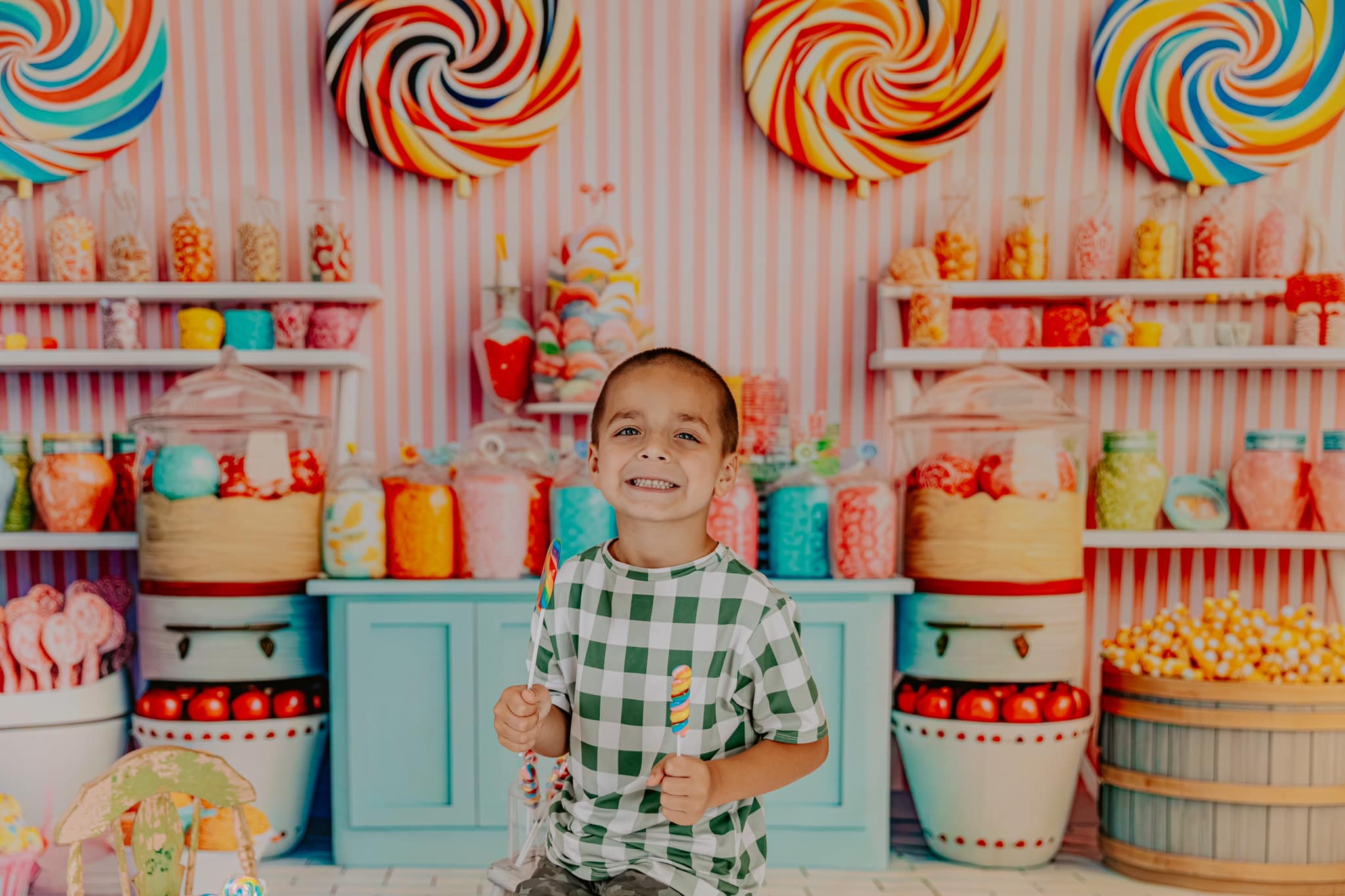 Kate Sucré Bonbons Boutique Toile de fond conçu par Angela Marie Photographie - Kate Backdrop FR