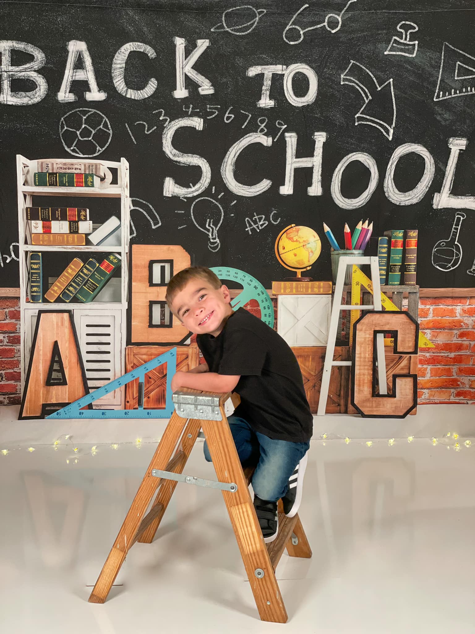 Kate Retour à l'école ABC Tableau noir Toile de fond conçue par emetselch