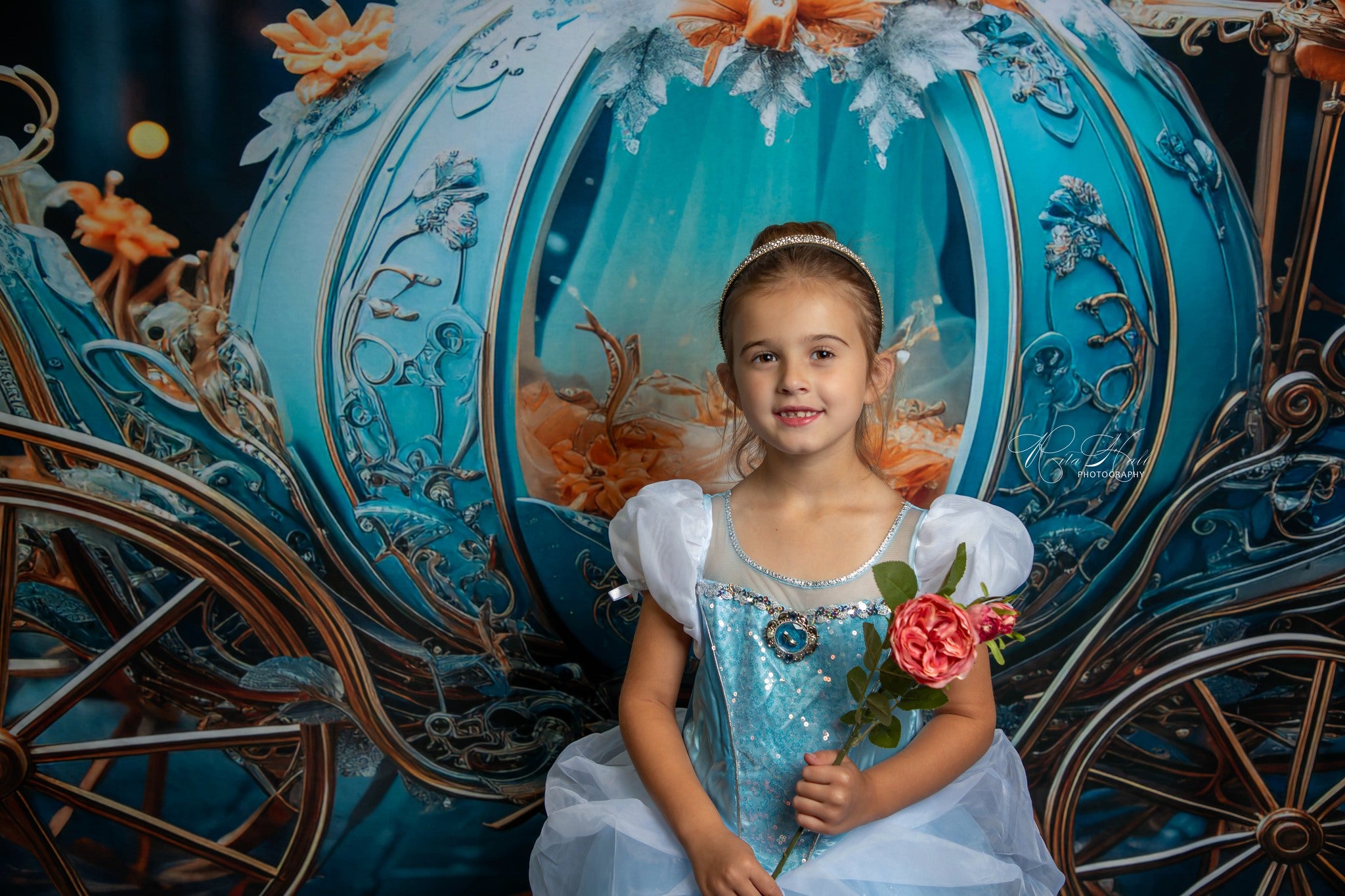 Kate Carrosse de citrouille Princesse Toile de fond Conçu par Chain Photographie - Kate Backdrop FR