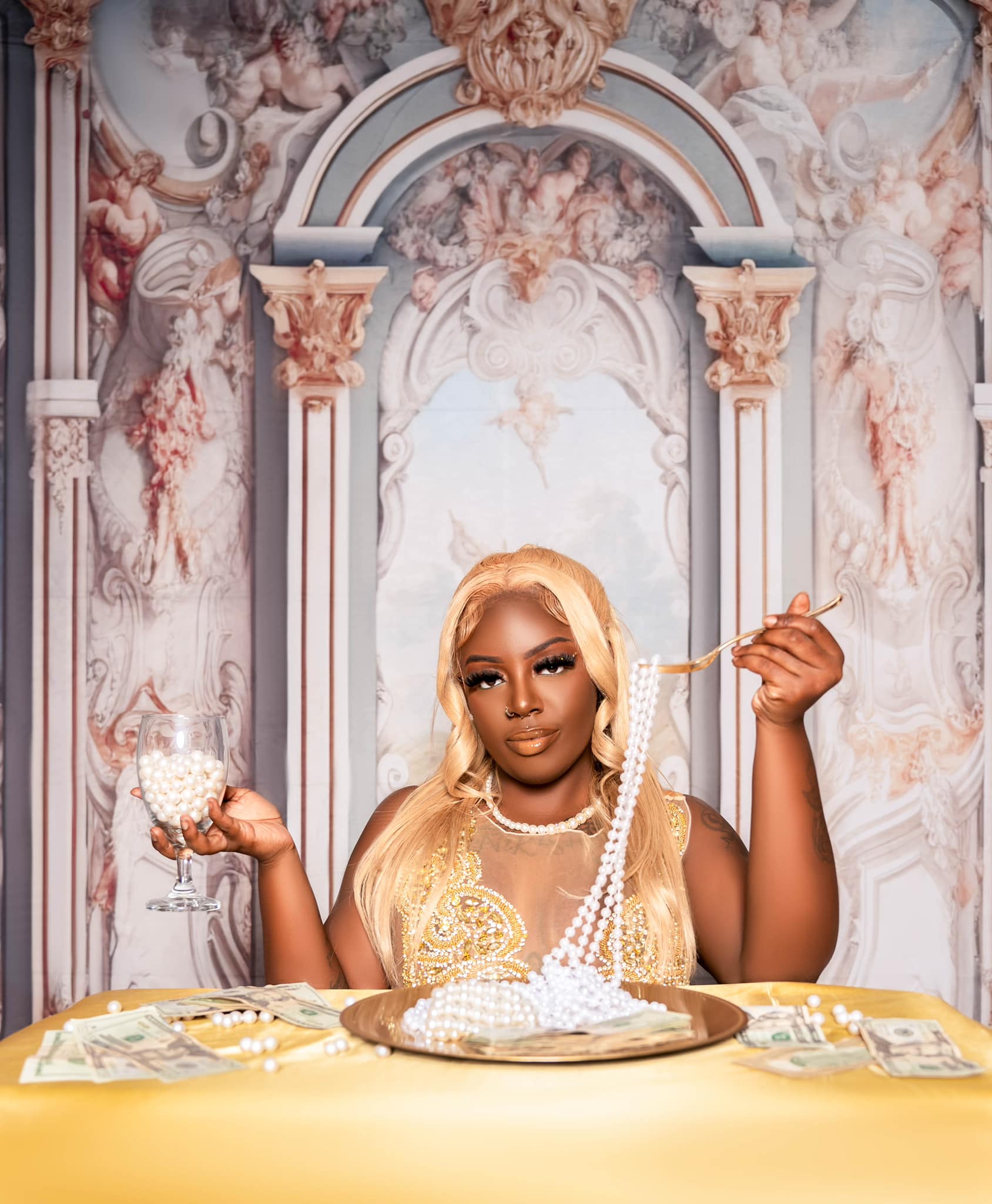 Kate Rétro Romantique Mur Toile de fond Conçu par Chain Photographie - Kate Backdrop FR