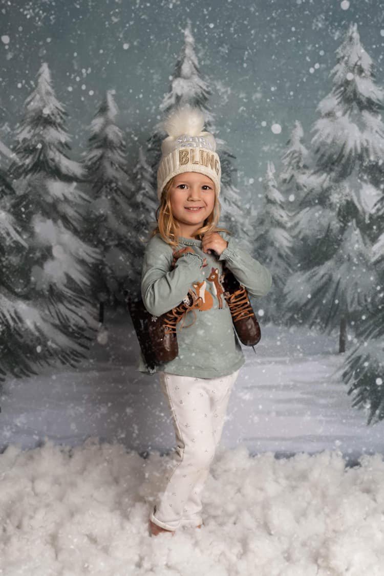 Kate Beaux-Arts Hiver Noël Forêt Toile de fond conçue par GQ - Kate Backdrop FR