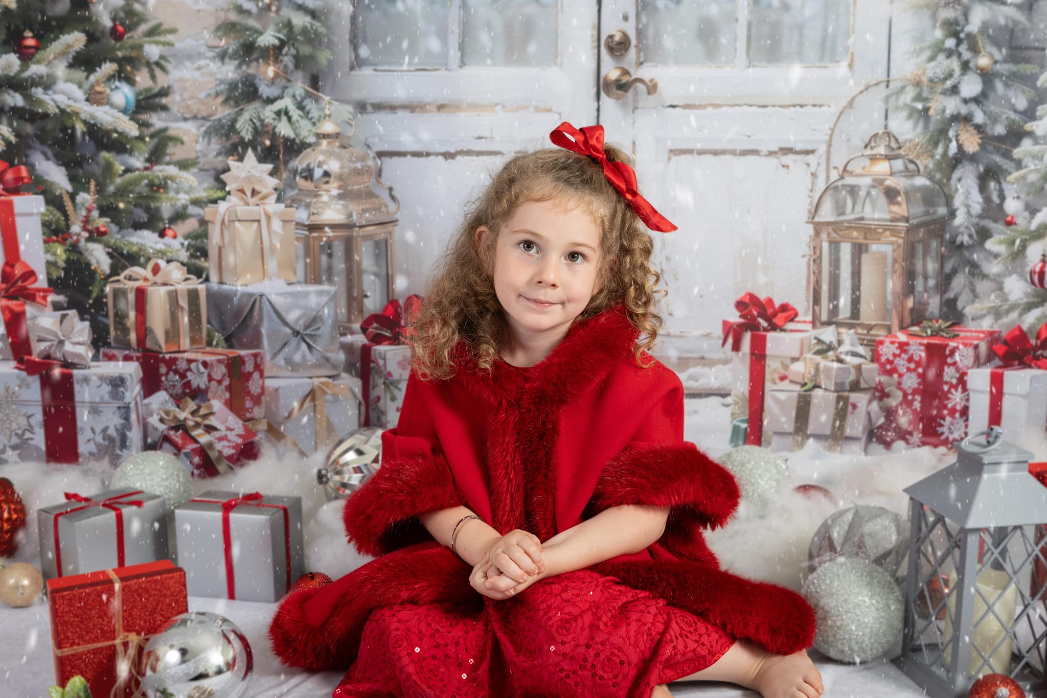 Offres Éclair Kate Noël Arbres Neige Porte Toile de fond en Laine conçu par Emetselch - Kate Backdrop FR