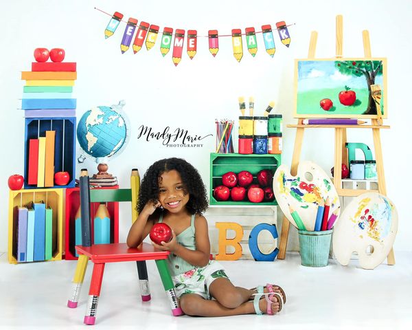 Kate Artiste Retour à l'école Peinture Toile de fond conçu par Emetselch - Kate Backdrop FR