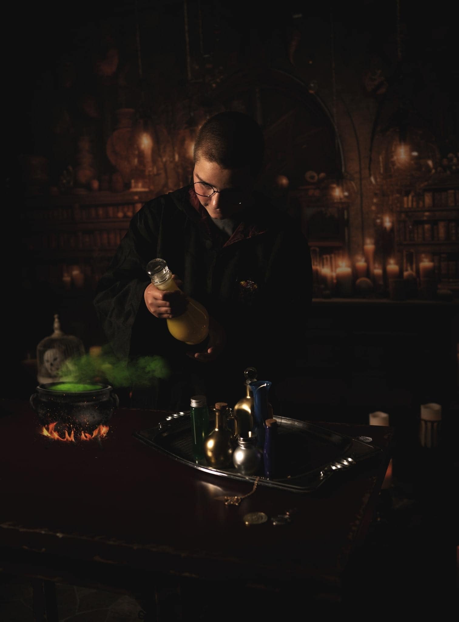 Kate Sorcier Sort Chambre Bougie Toile de fond conçue par Mandy Ringe - Kate Backdrop FR