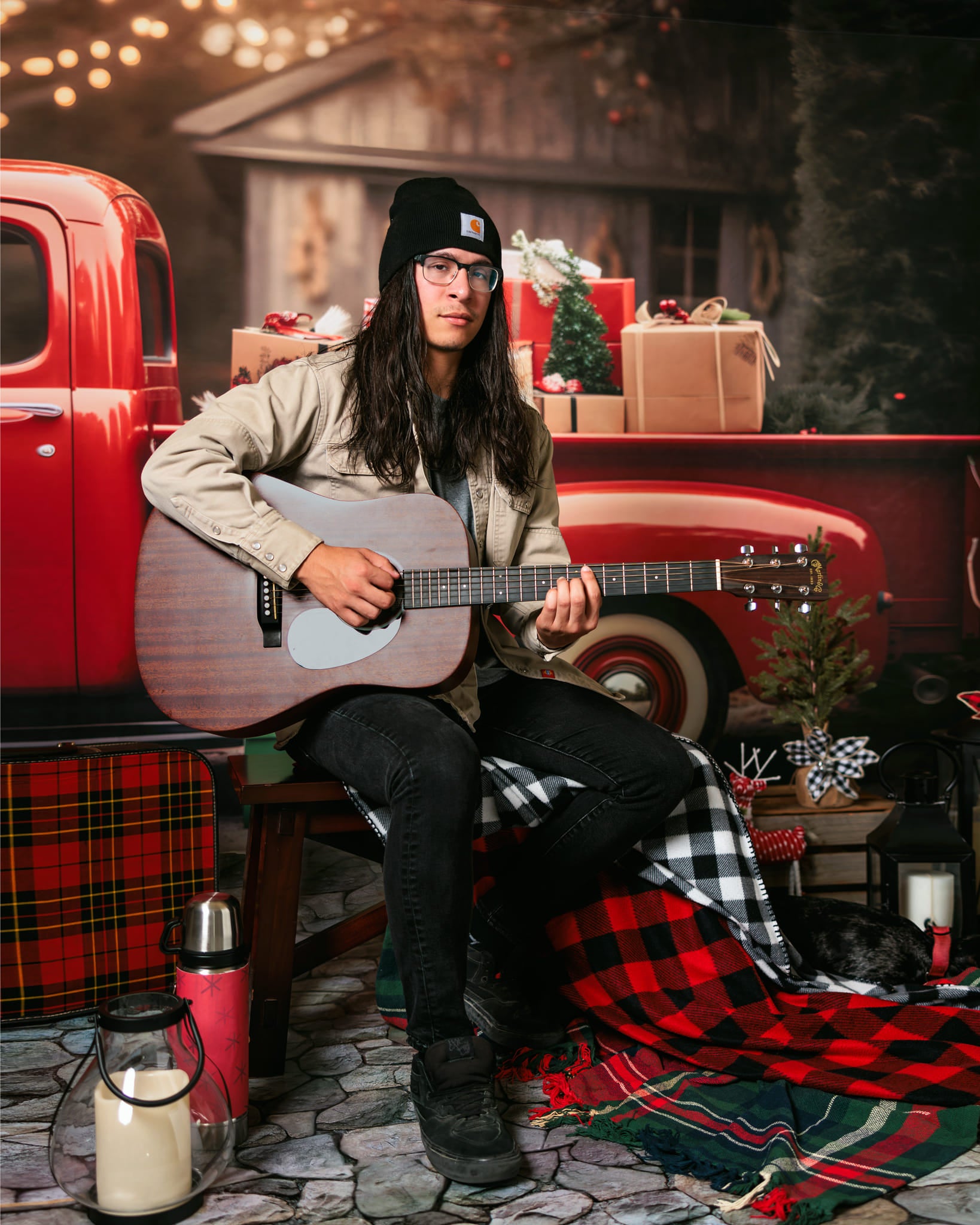 Kate Noël Voiture rouge Cadeaux Toile de fond pour la photographie - Kate Backdrop FR