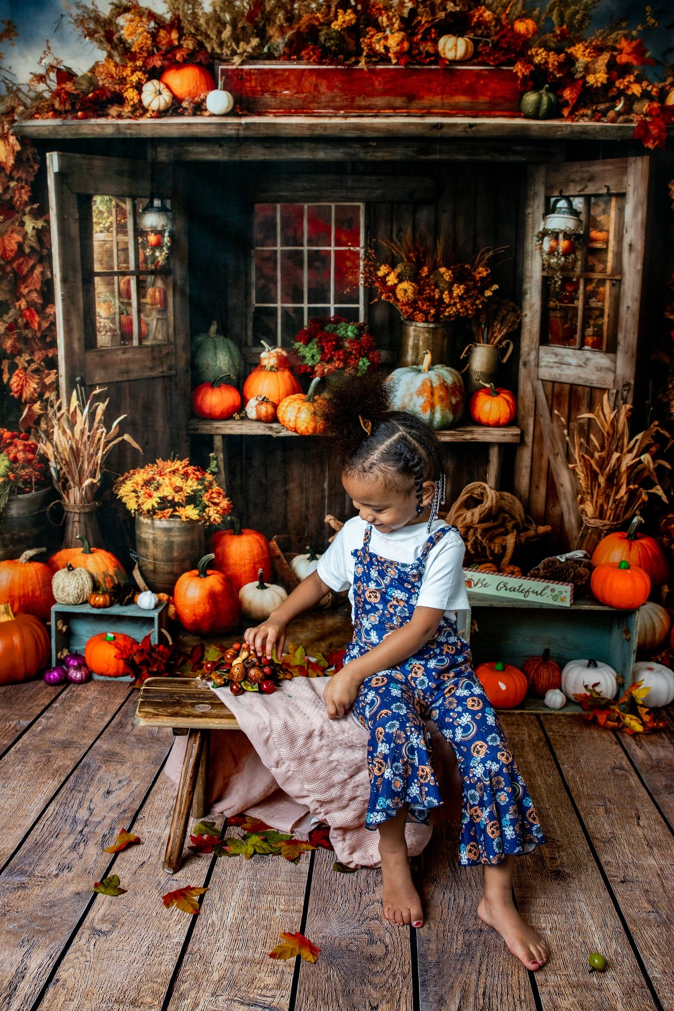 Kate Automne Boutique de citrouilles Toile de fond conçue par Emetselch