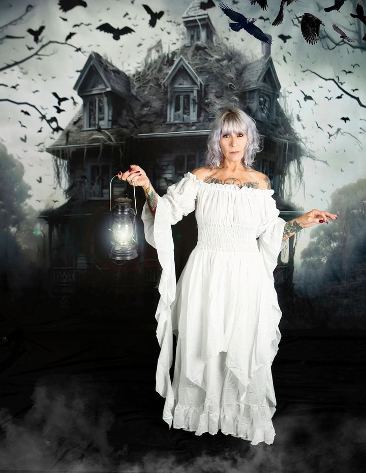 Kate Halloween Noir Maison Oiseaux Toile de fond pour la photographie - Kate Backdrop FR