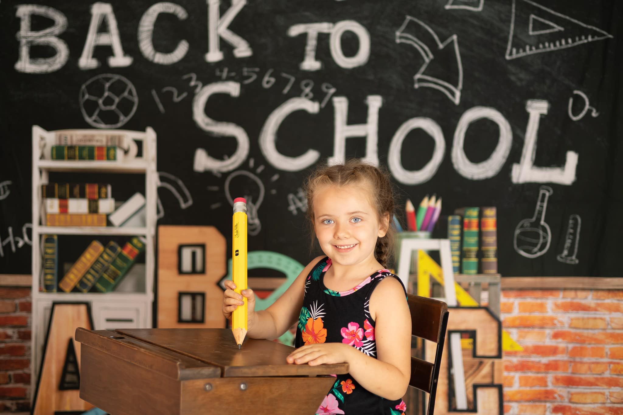 Kate Retour à l'école ABC Tableau noir Toile de fond conçue par emetselch