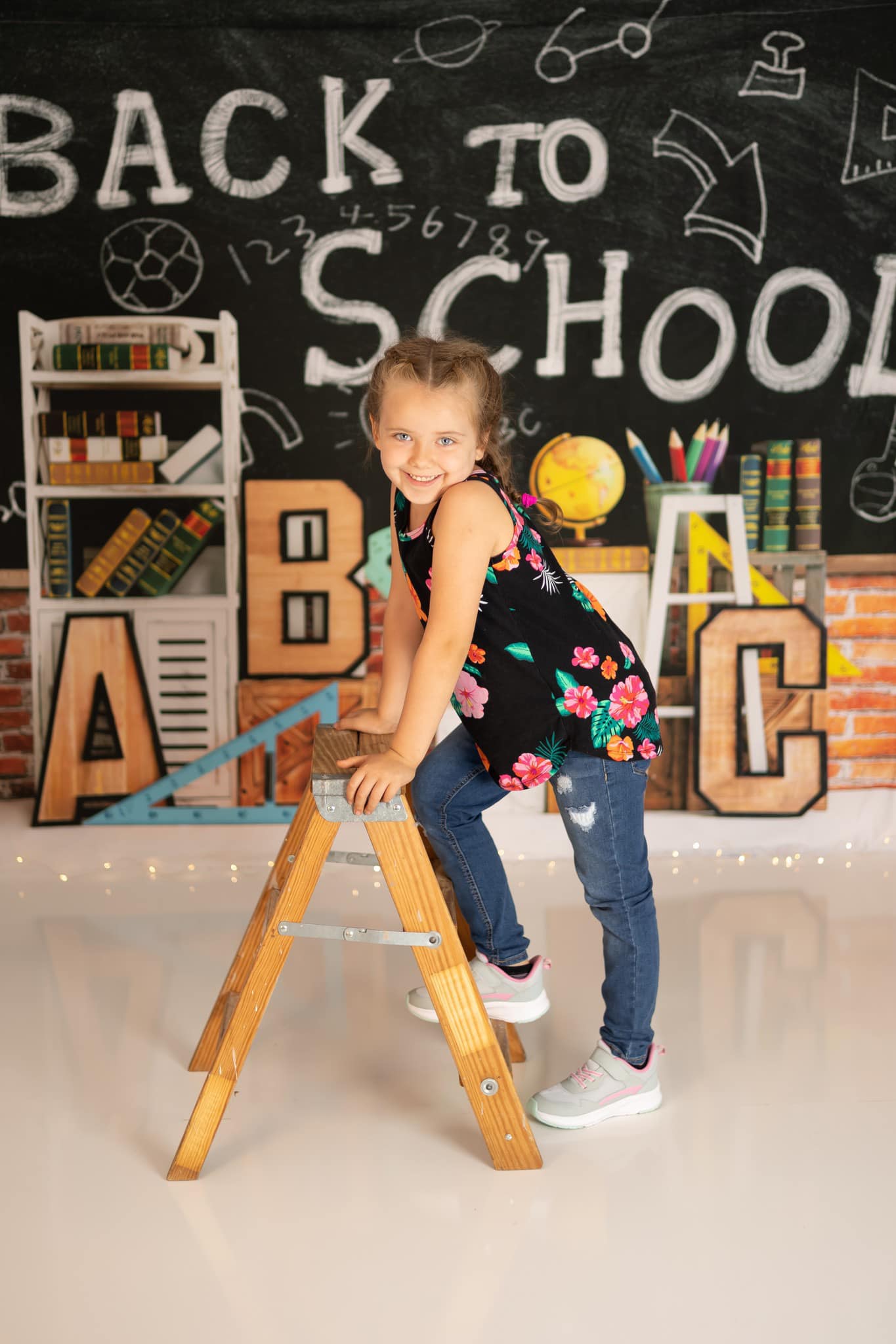 Kate Retour à l'école ABC Tableau noir Toile de fond conçue par emetselch