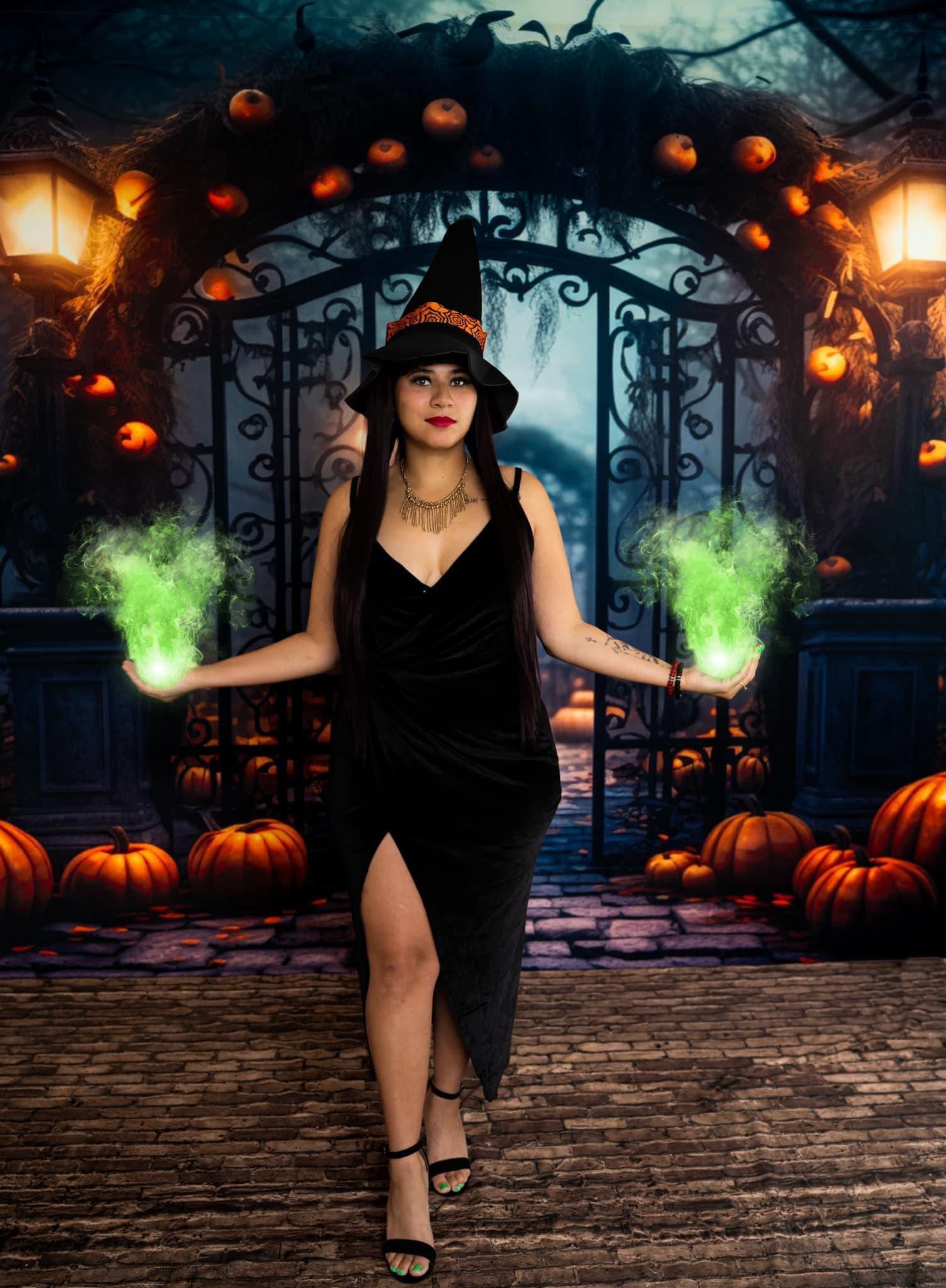 Kate Sinistre Halloween Portail Toile de fond conçue par Abbas Studio - Kate Backdrop FR