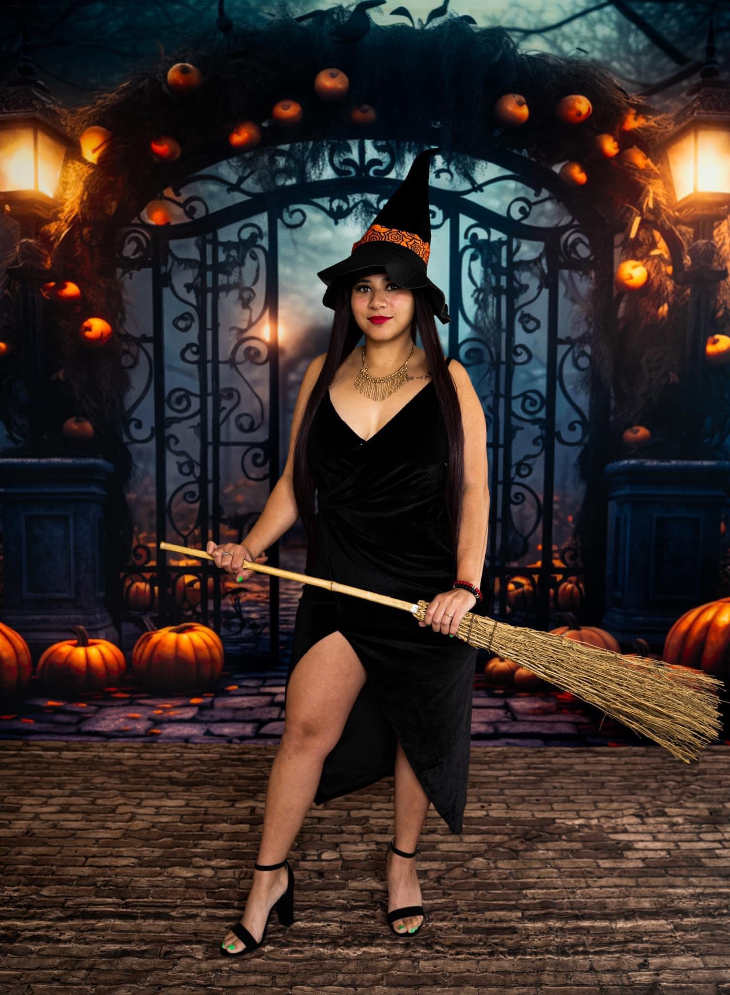 Kate Sinistre Halloween Portail Toile de fond conçue par Abbas Studio - Kate Backdrop FR