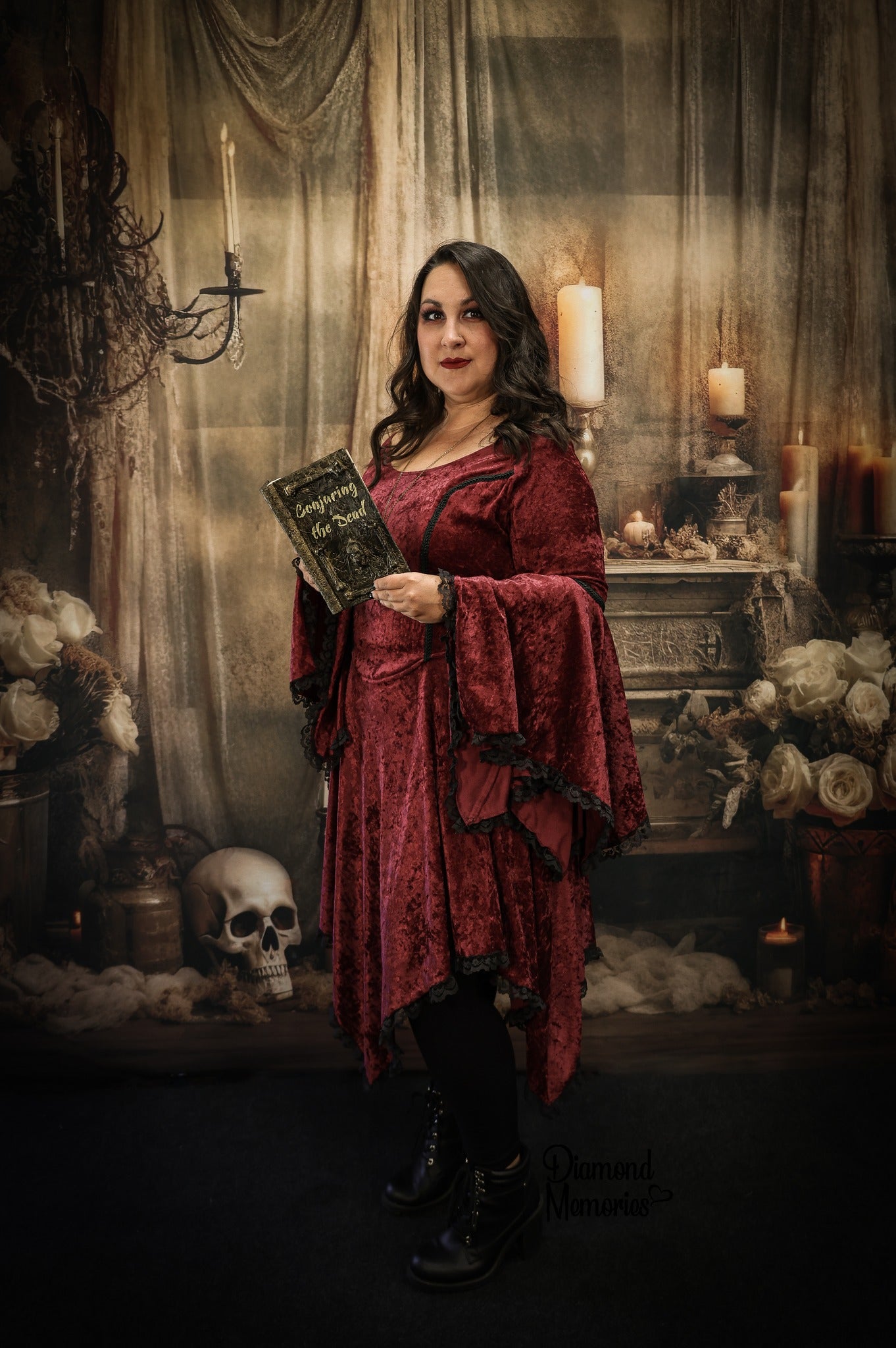 Kate Halloween Bougies Rideau Fleurs Toile de fond conçu par Emetselch - Kate Backdrop FR