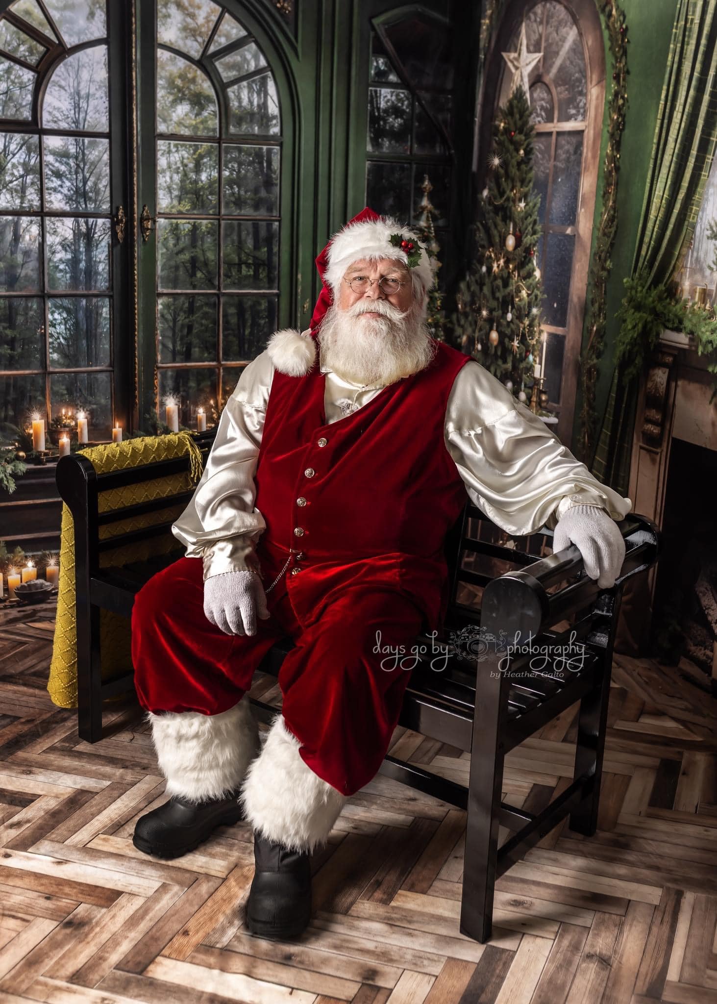 Kate Noël Cheminée Fenêtre Vert Ensemble de chambre (8pix8pi&10pix8pi&8pix10pi) - Kate Backdrop FR